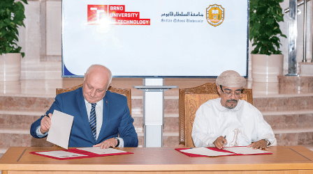 توقيع اتفاقية تعاون بين جامعة السلطان قابوس وجامعة برنو للتكنولوجيا