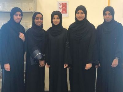 Five Omani girls look to power car with a chemical reaction